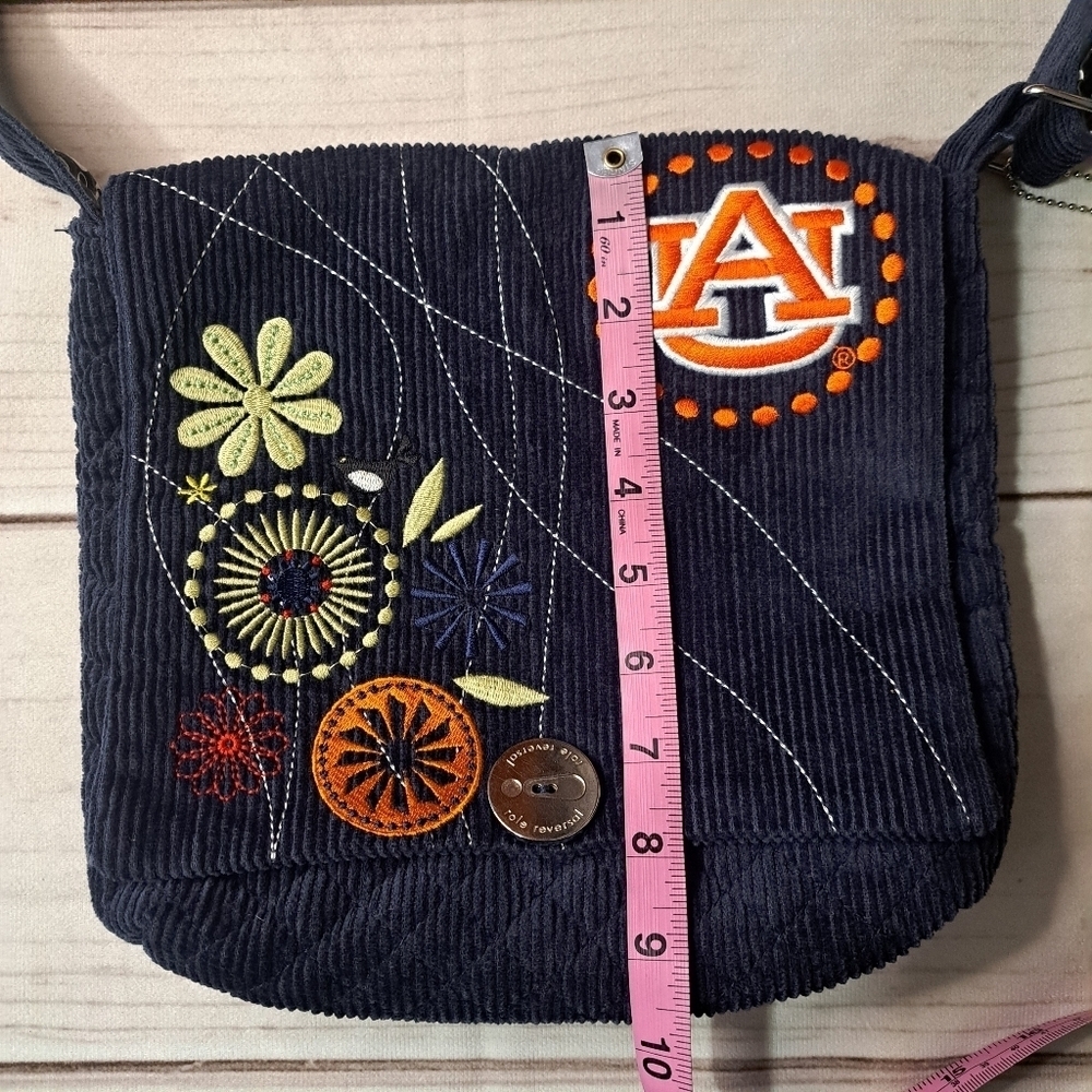 3 FOR 12 SALE Embroidered Alabama Auburn University Navy Adjustable Shoulder Bag - Picture 3 of 11